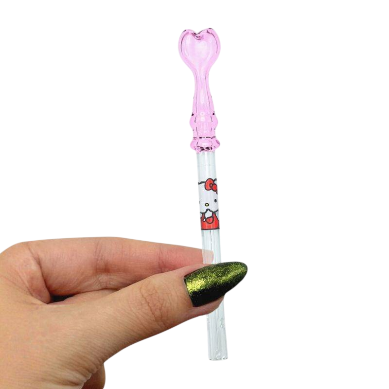 PITEIRA DE VIDRO BONG HOUSE MEGA LONG CORAÇÃO MODELO: HELLO KITTY — Piteiras e filtros, Horus Bar Coronel Fabriciano