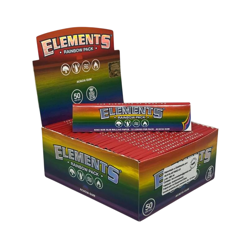 SEDA ELEMENTS RAINBOW - KINGSIZE SLIM - UN — Sedas e blunts, Horus Bar Coronel Fabriciano