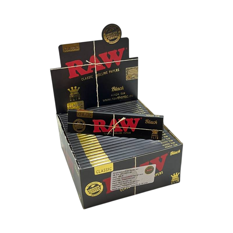SEDA RAW CLASSIC BLACK - KINGSIZE SLIM - UN — Sedas e blunts, Horus Bar Coronel Fabriciano